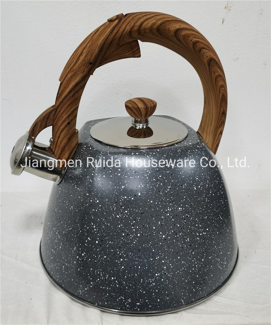 Stainless Steel Kitchenware 3.0 Liter Stainless Steel Teapot Whistling Kettles in Color Coating