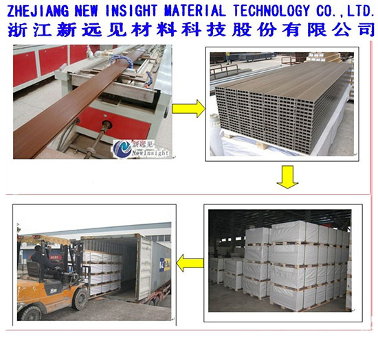 Sanding 40*25mm Wood Plastic Composite WPC Joist with Many Certification