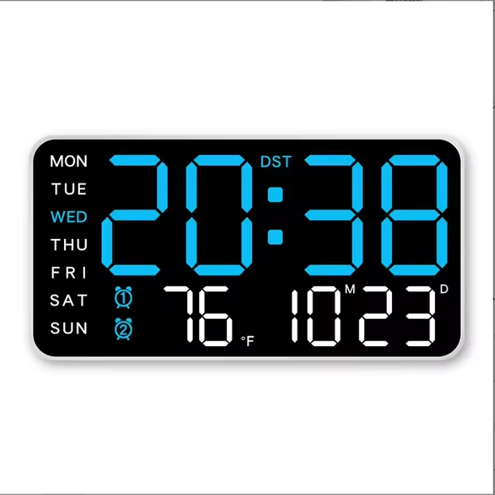 Wholesale New Multi-Functional LED Display Digital Wall Table Alarm Clock Brightness Adjustable with Timer Decorative Purpose-Eine Digitale Uhr