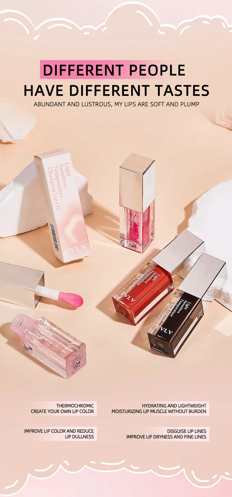 Color-Changing Hydrating Lip Oil for Soft, Smooth Lips