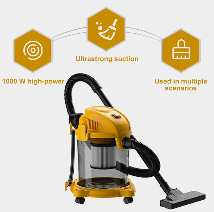 Hot Sale High Quality 10.5L Dry and Wet Blowing Three-Purpose Portable Vacuum Cleaner for Home