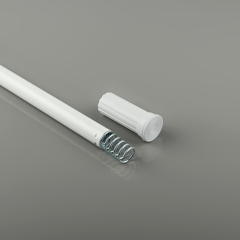 White Straight Telescopic Rod Curtain/Shower Rod