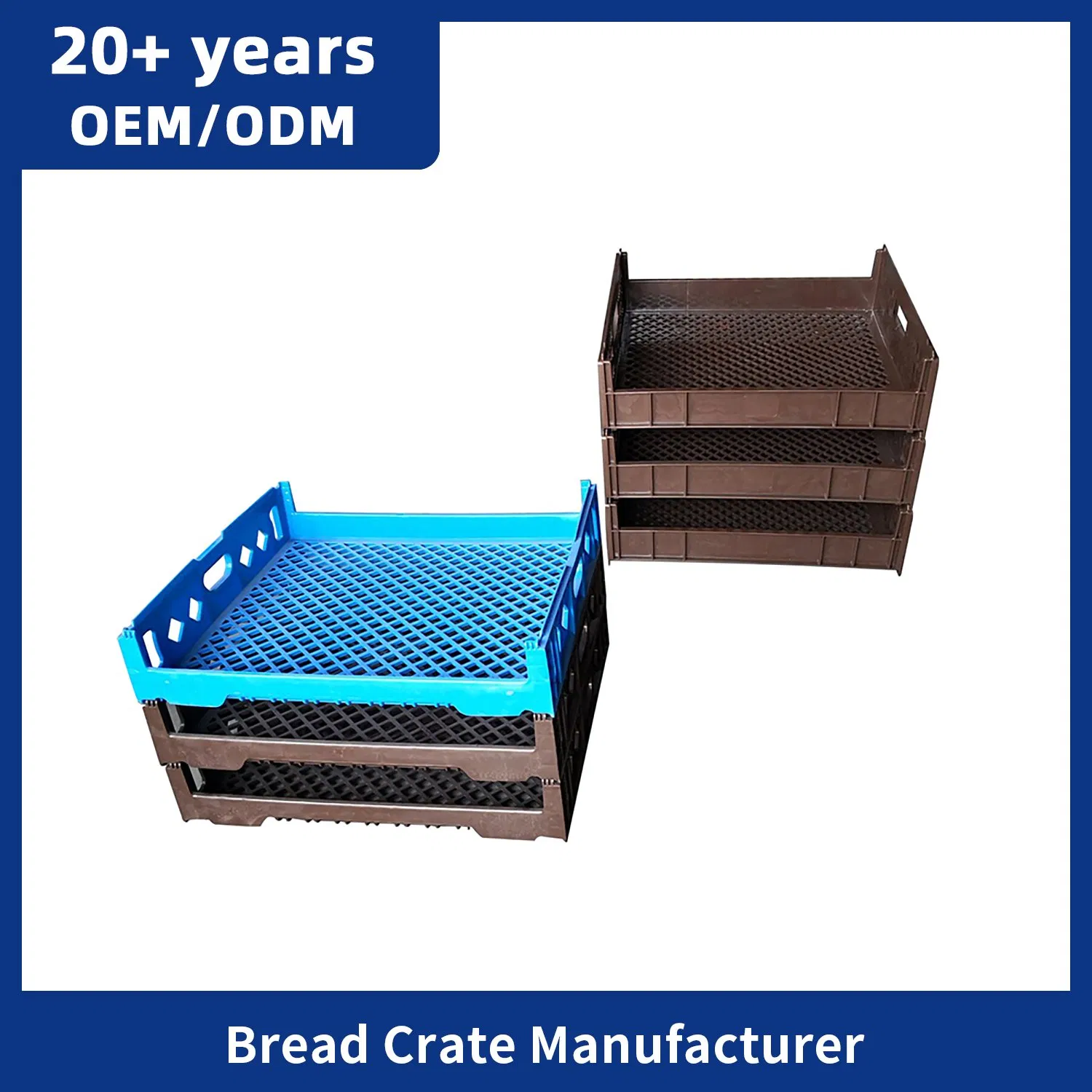 Hot Selling High Quality Bread Toast Bakery Food Grade PP Plastic Bubble Cover Wholesale Stackable Storage Tray Crate Customized