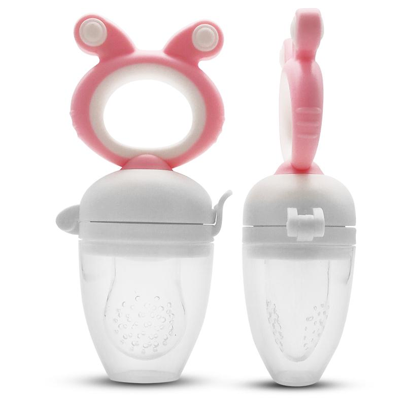 Baby Food Feeder Pacifier with Replacement Silicone Pouches Fresh Food Teething Toy for Toddlers Infant