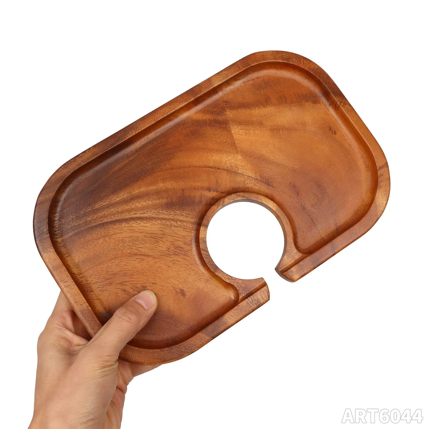 271g Hot Sale Brown Grain Wood Rectangle Wooden Ashtray Smoking Accessories Wholesale