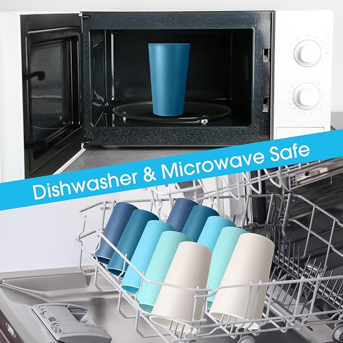 Эко-чашки из пшеничной соломы, 20 унций, набор 4 шт.