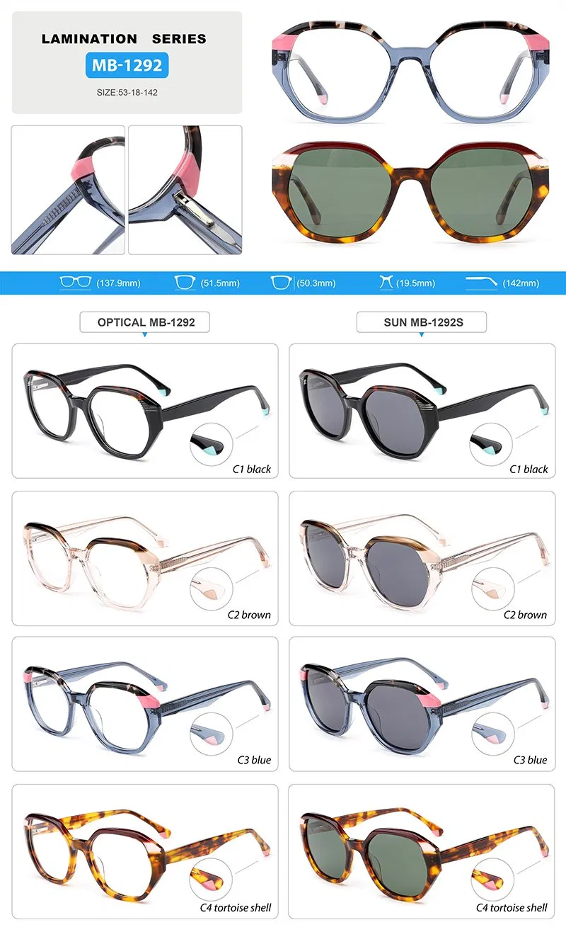 Lamination Colorful Hot Selling Eyeglasses Butterfly Optical Frames