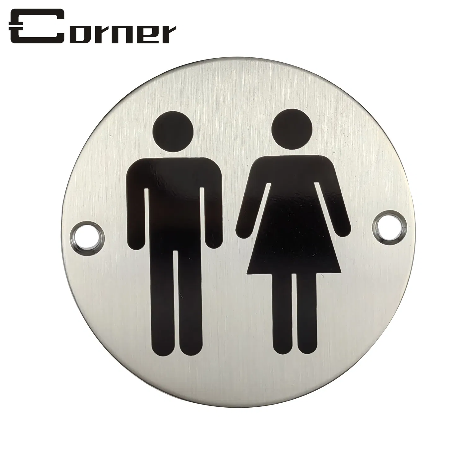 Custom Size Engraved Silk-Print Stainless Steel 201 Baby Change Symbol Sign 76X1.2mm