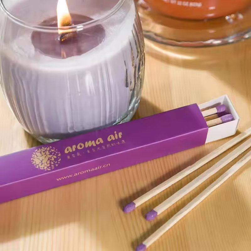 Luxury Wooden Stick Packing Personalized Custom Long Matches Decorative Large Household Candle Match Boxes
