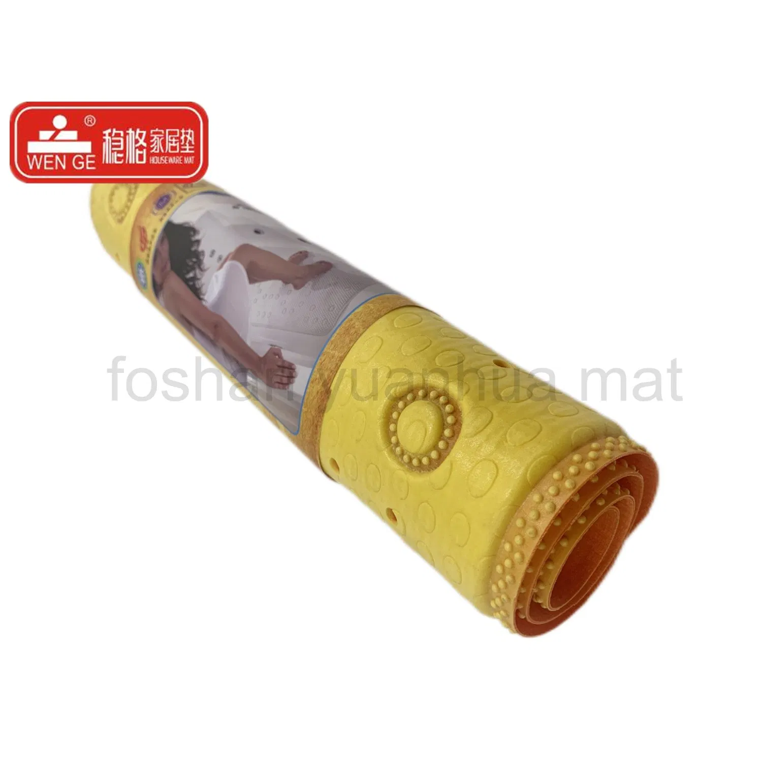 Hot Selling PVC Double Color Bath Tub Mat with Strong Suction Cups