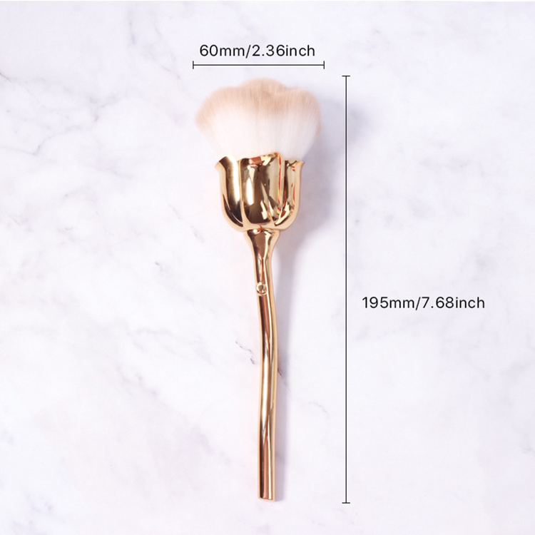 1PCS Rose Flower Shape Makeup Brush Set Women Powder Foundation Brushes Luxury Blush Make up Brush
