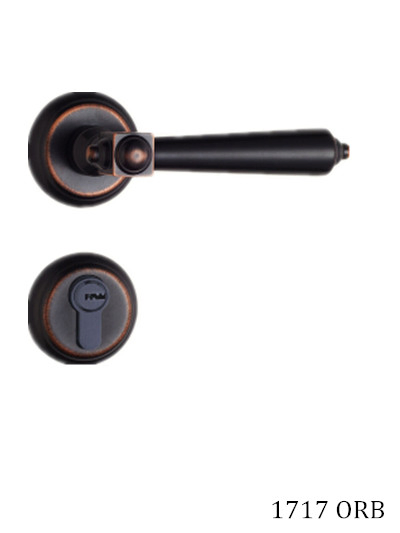 Luxury Antique Brass Rosette Lever Door Handle Lock (1717)