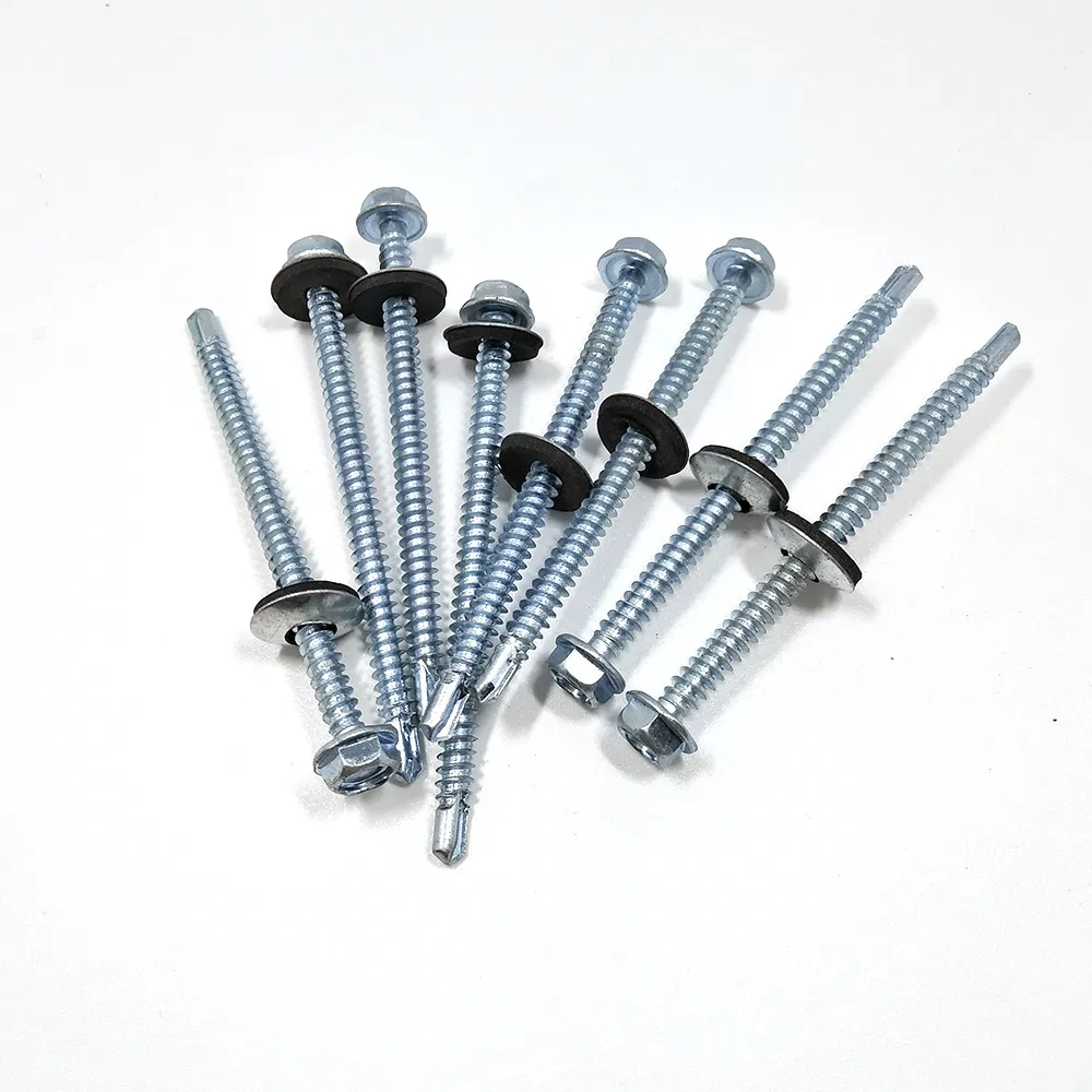Metal Galvanized Hexagonal Hex Head Self Drilling Screw Roofing Screw Tek Tapping Screw with Rubber Washer