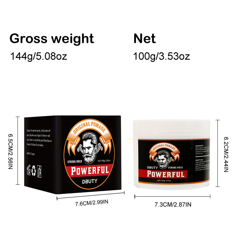 Fatazen Original Factory Wholesale Customizable High Quality Mens Matte Clay Texturizing Natural Hair Pomade Wax Styling Paste
