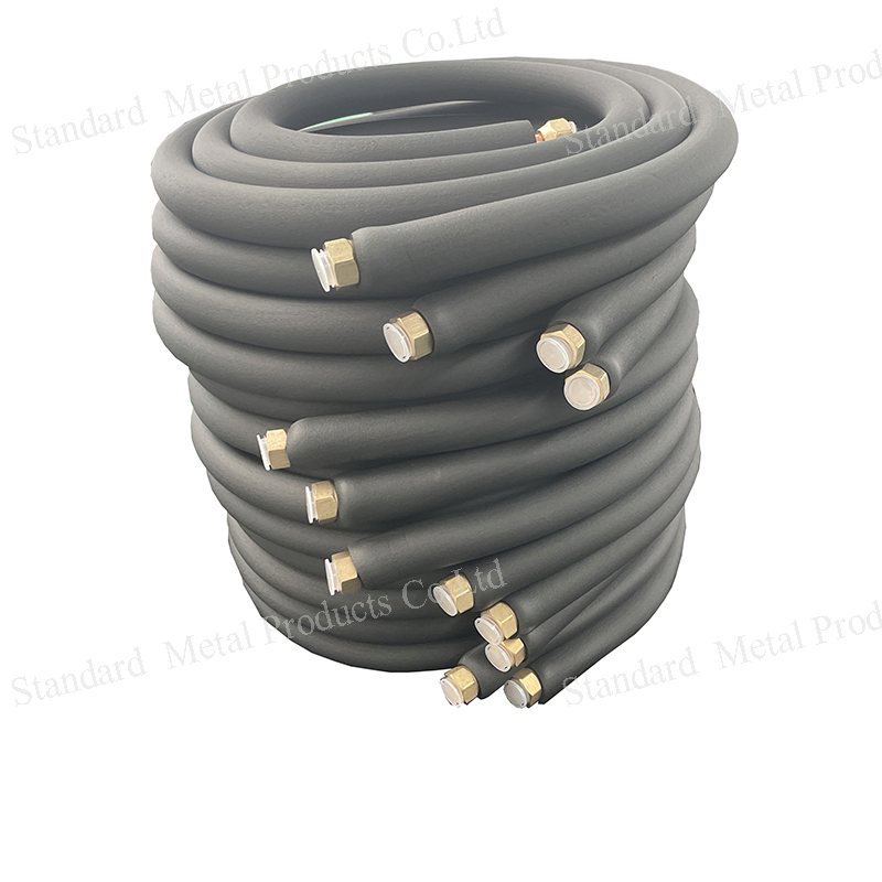 1/4 3/8 Air Conditioner Tube 3m Insulated Pair Line Copper Pipes Aircon