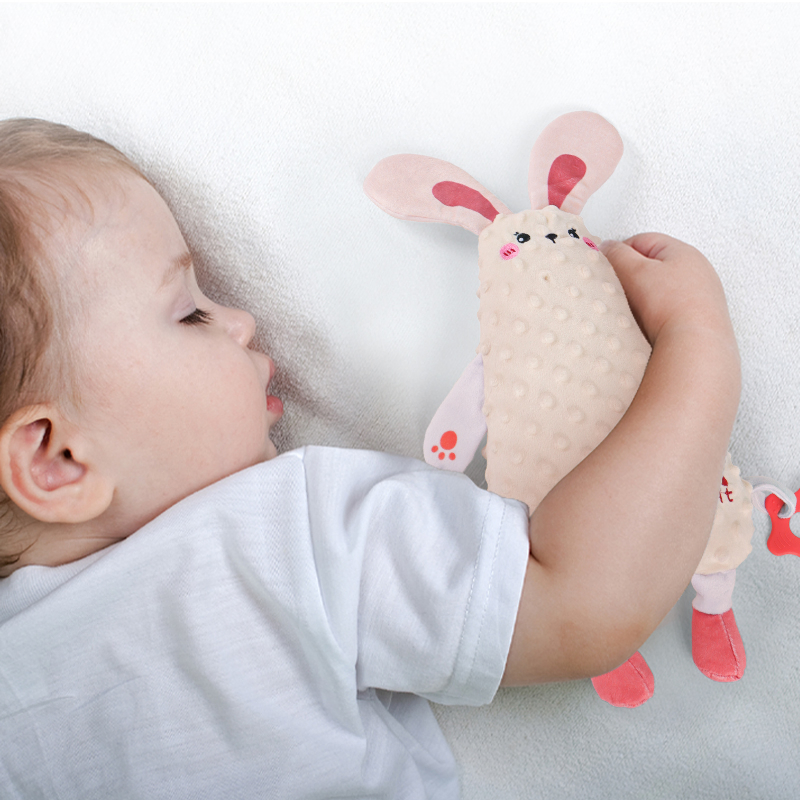 New Arrival Baby Sleeping Soother Doll Animal Plush Toy for Kids Security Baby Blanket Washable with Teethers