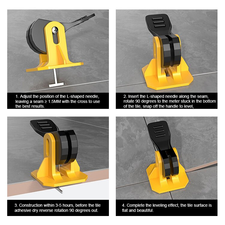 Reusable Replaceable 1.5mm Tile Spacer T-Shaped Needle Tile Leveling System Leveler