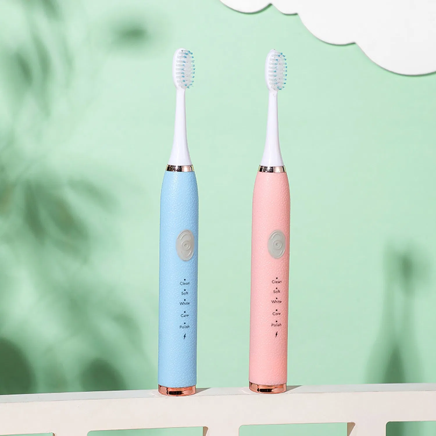 Ipx7 Waterproof Non-Slip Handle Adult Battery Powered Electric Toothbrush