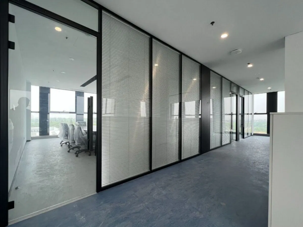 Morden Design Residential Aluminum Double Glazing Glass Automatic Roller Shutter Door