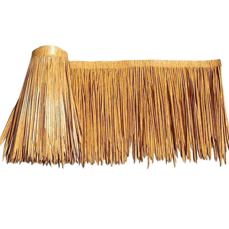 Synthetic Thatch Grass Roof Yellow Artificial Mexican Straw Roll Palapa Thatch Turf Grass