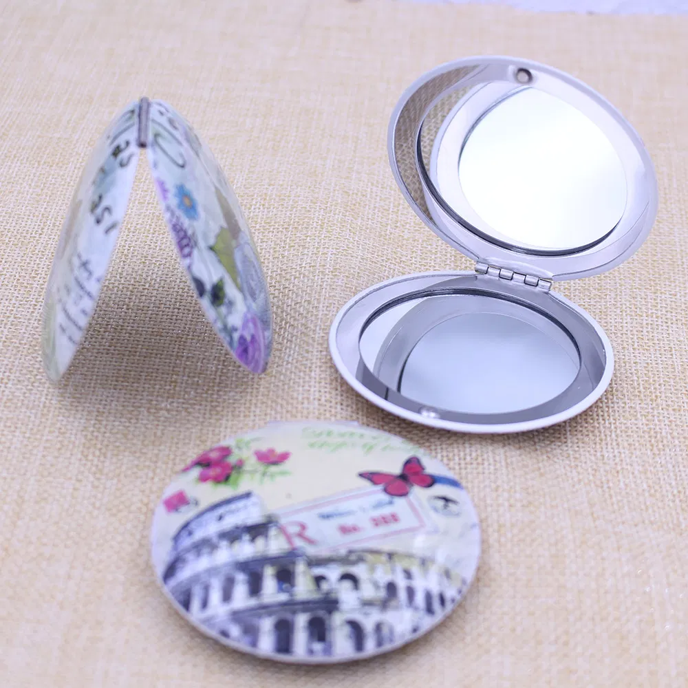 Foldable Makeup Mirror Mini Hand-Held Cosmetic Tool Makeup Mirror Travel Pocket Beauty Mirror