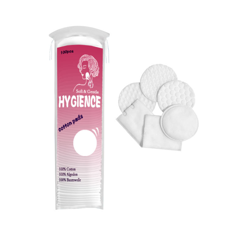 Wholesale Disposable Round Facial Cotton Makeup Remover Pads for Face Skin Cleaning
