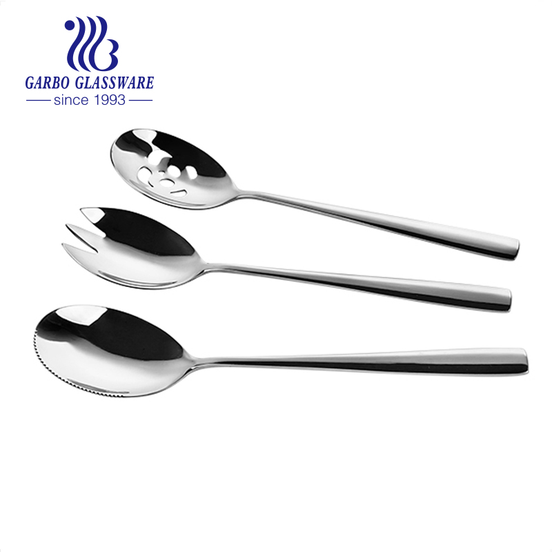 Home Use Food Grade Stainless Steel Spoon Set Dinner Spoon Silverware Spoon Matte Finishing Slotted Spoon Everyday Flatware Set