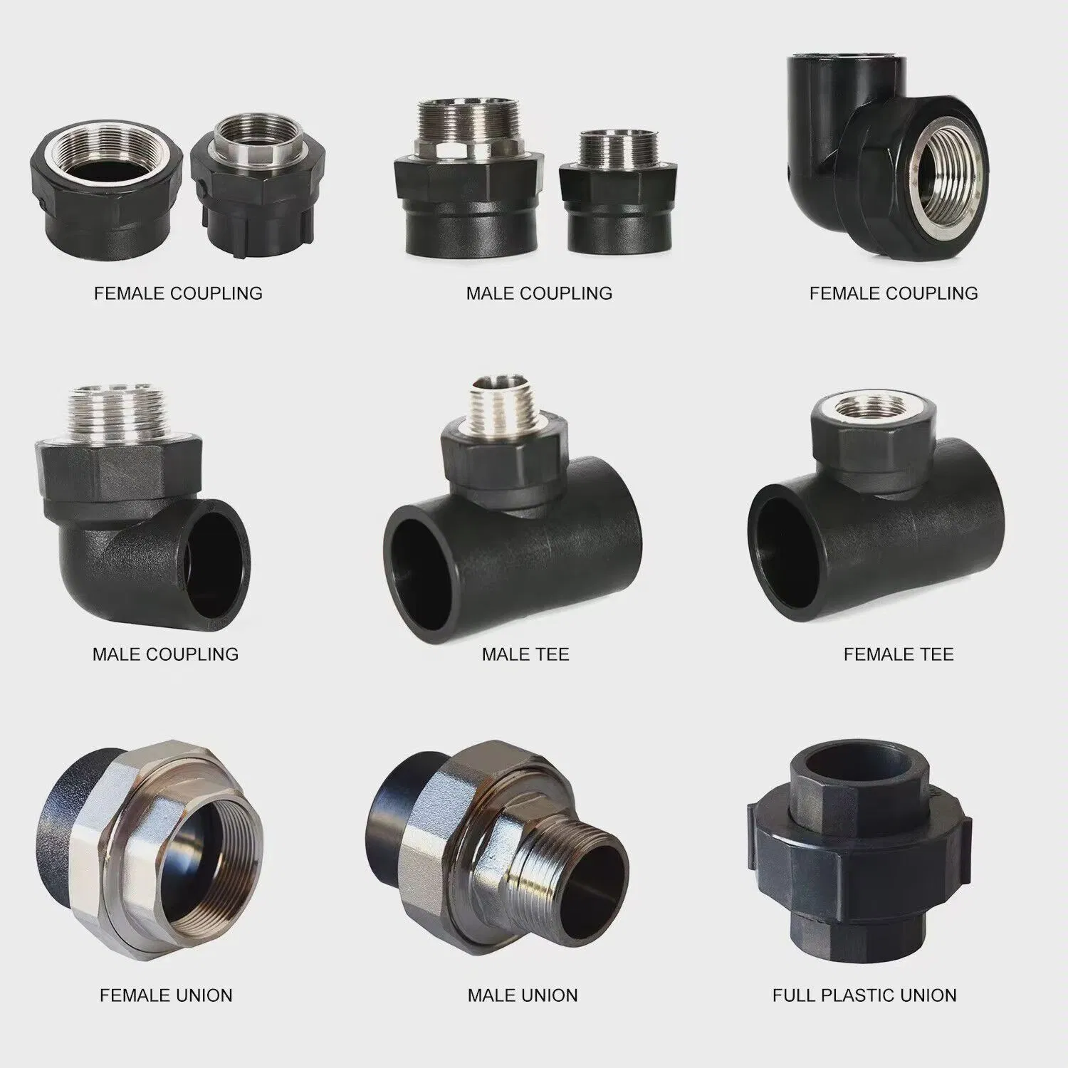 High Quality20-110mm HDPE Pipe Fittings for Agriculture Irrigation Water Supply and Drainage Factory Direct Prices