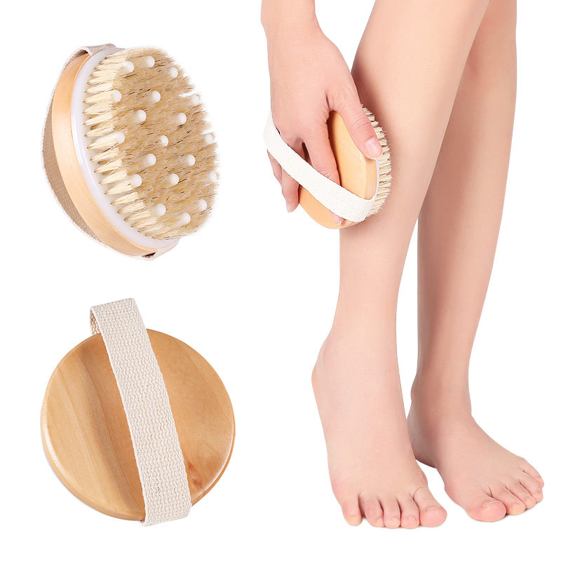 Wholesale High Quality Bristles Bath Brush with Massage Beads