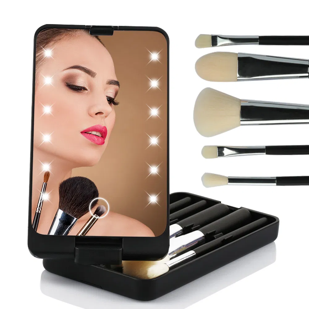 New Fashion LED Mirror with Stoagre Boxes for Makeup Brushes