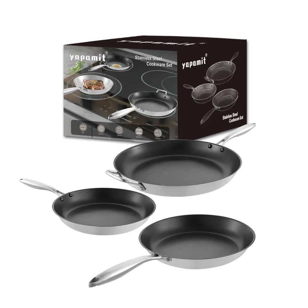 Сковорода 32 см антипригарная стальная коммерческая