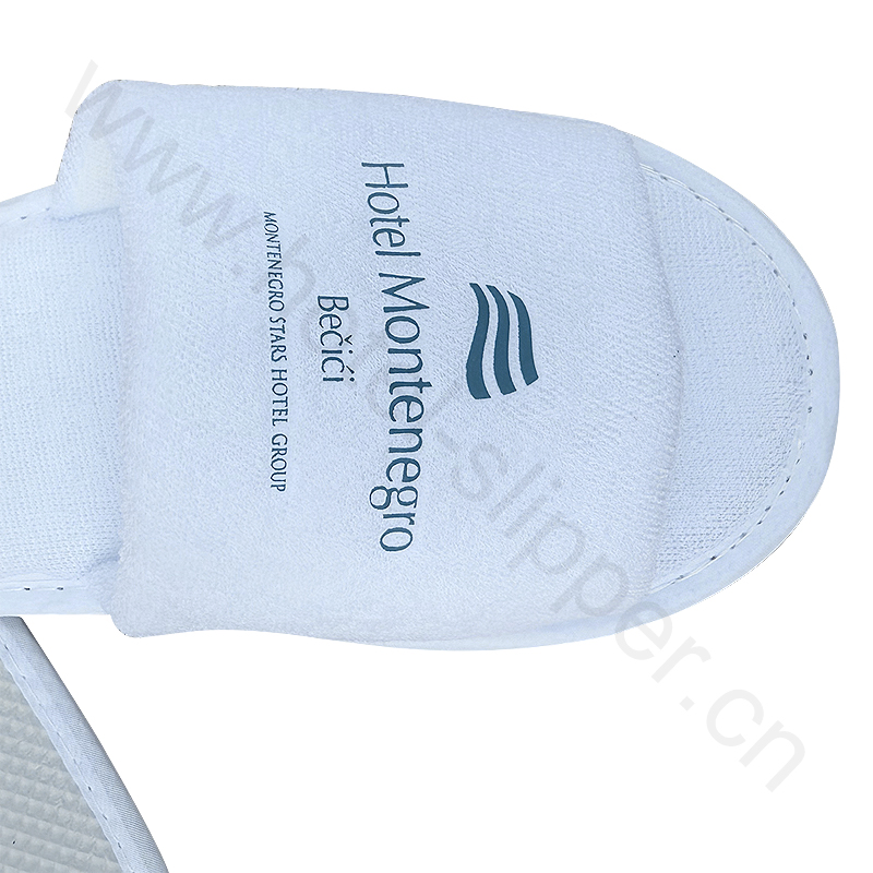 Customized Logo Open Toe Disposable Slippers Hotel Amenities Supplies