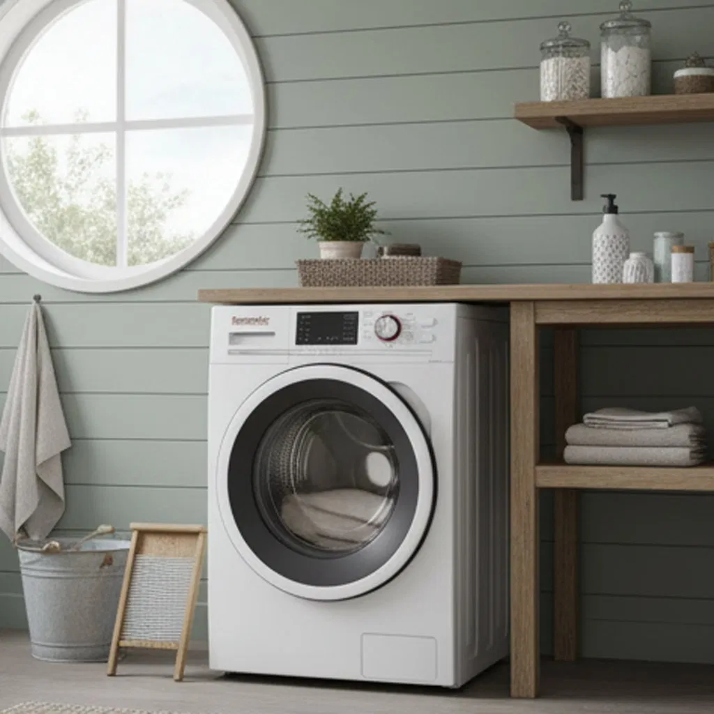 8kg White Color Front Loading Washing Machine