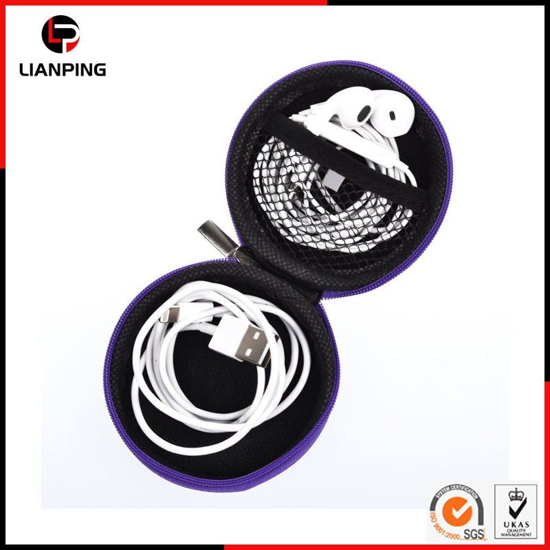 Чехол для наушников EVA ударопрочный с сетчатым карманом