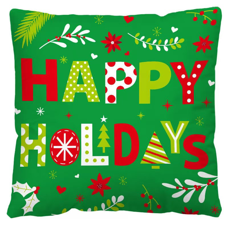 Christmas Tree Deer Snow Decoration Pillowcase Cover Home Sofa Bedroom Cushion Cover