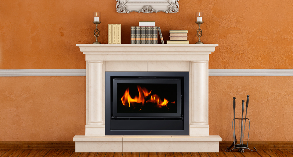 Wall Insert Wood Burning Stove Fireplace Room Heater for Home Use in Winter
