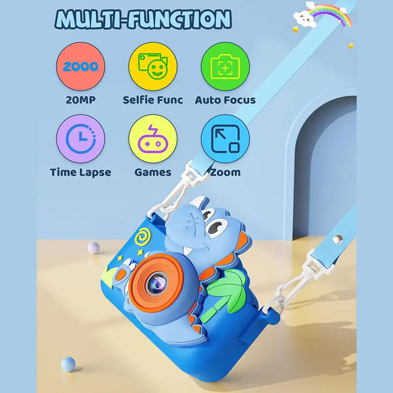 Fun Animal-Themed Selfie Camera for Kids' Birthday Gifts Interactive Cartoon Selfie Camera for Kids' Birthday Parties