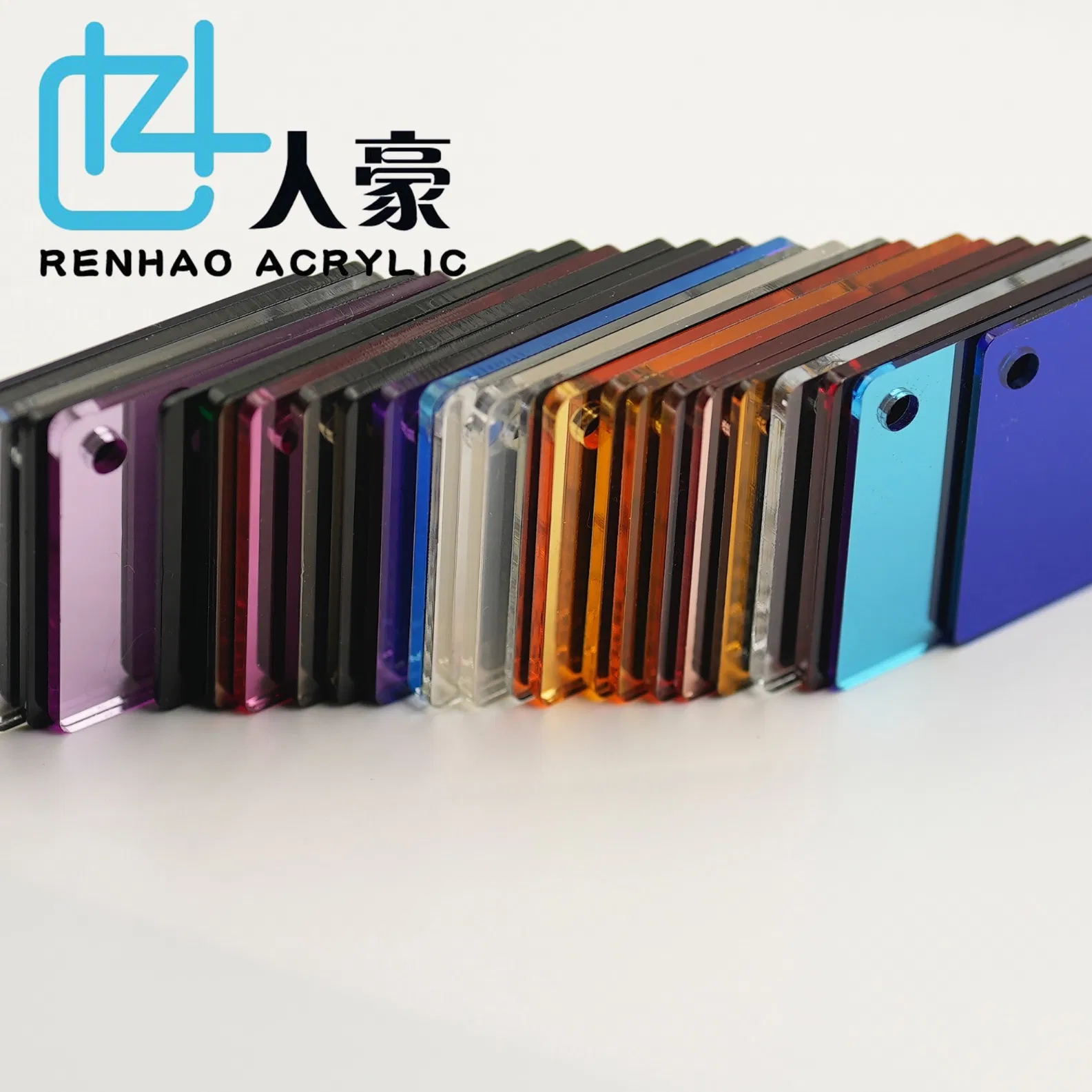 Renhao Blue Mirror Acrylic Panels for Signage, Architectural Models