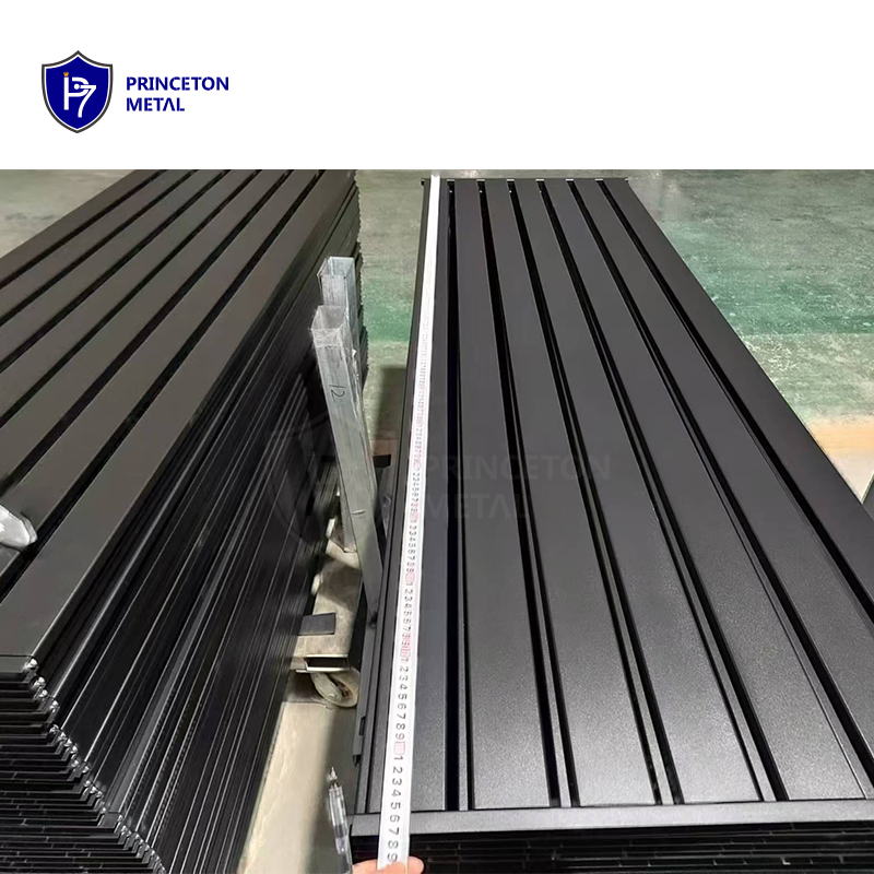 Satin Aluminum Slat Fence Panels Powder Coated for Garden Backyard