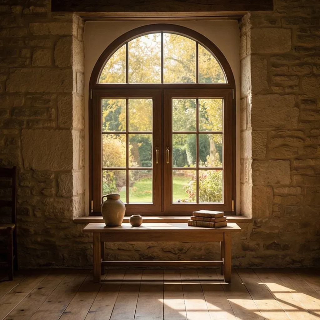 Custom Cold-Formed Arch Aluminum-Clad Wood Windows for Architectural Detailing