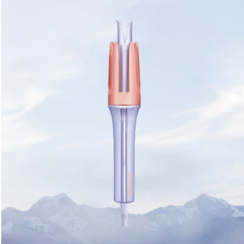 Automatic Rotating Curling Iron Beach Waves Curling Wand Portable Hair Curler Lightweight for Travel