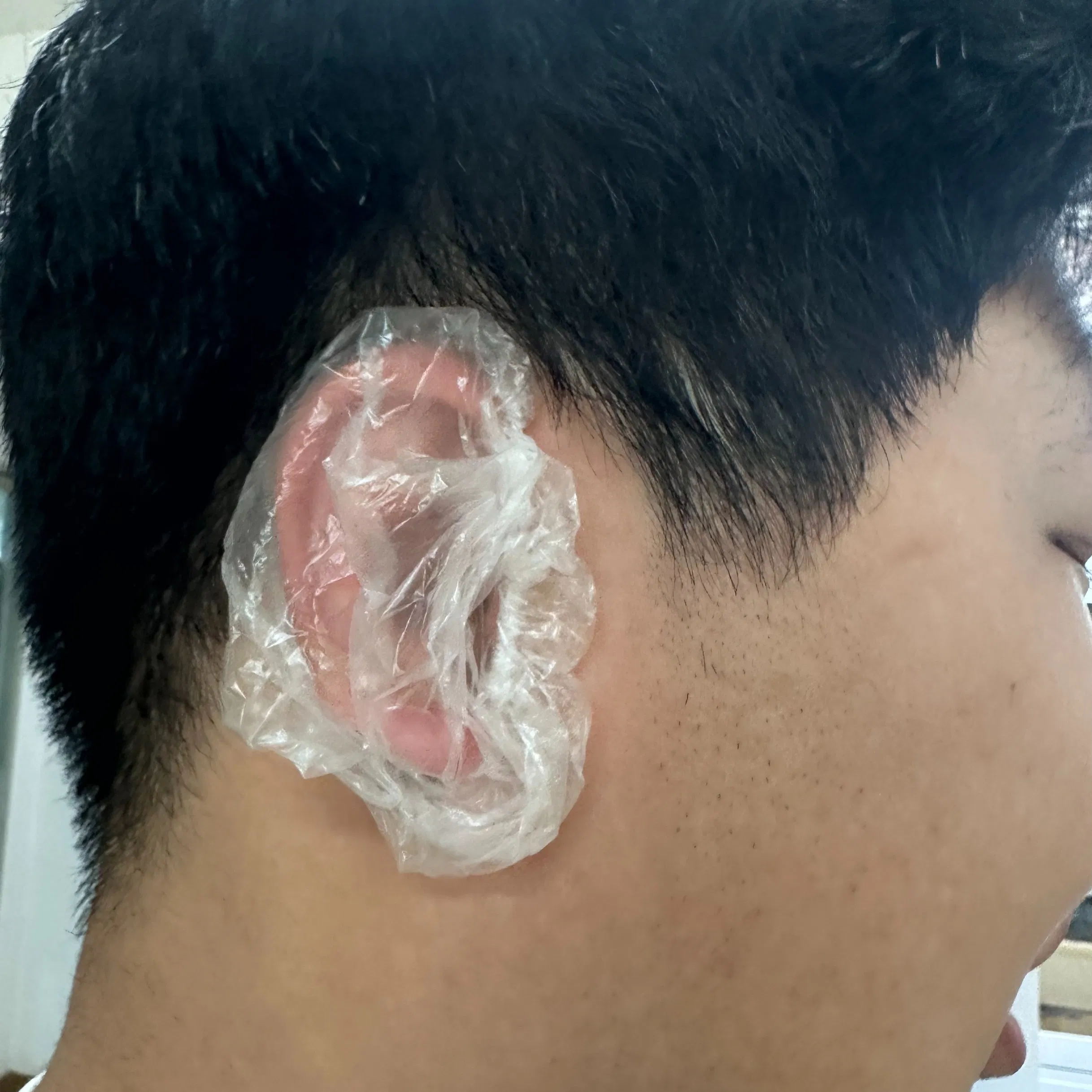 Disposable Waterproof Plastic Earcover Shower Ear Protector Earmuff