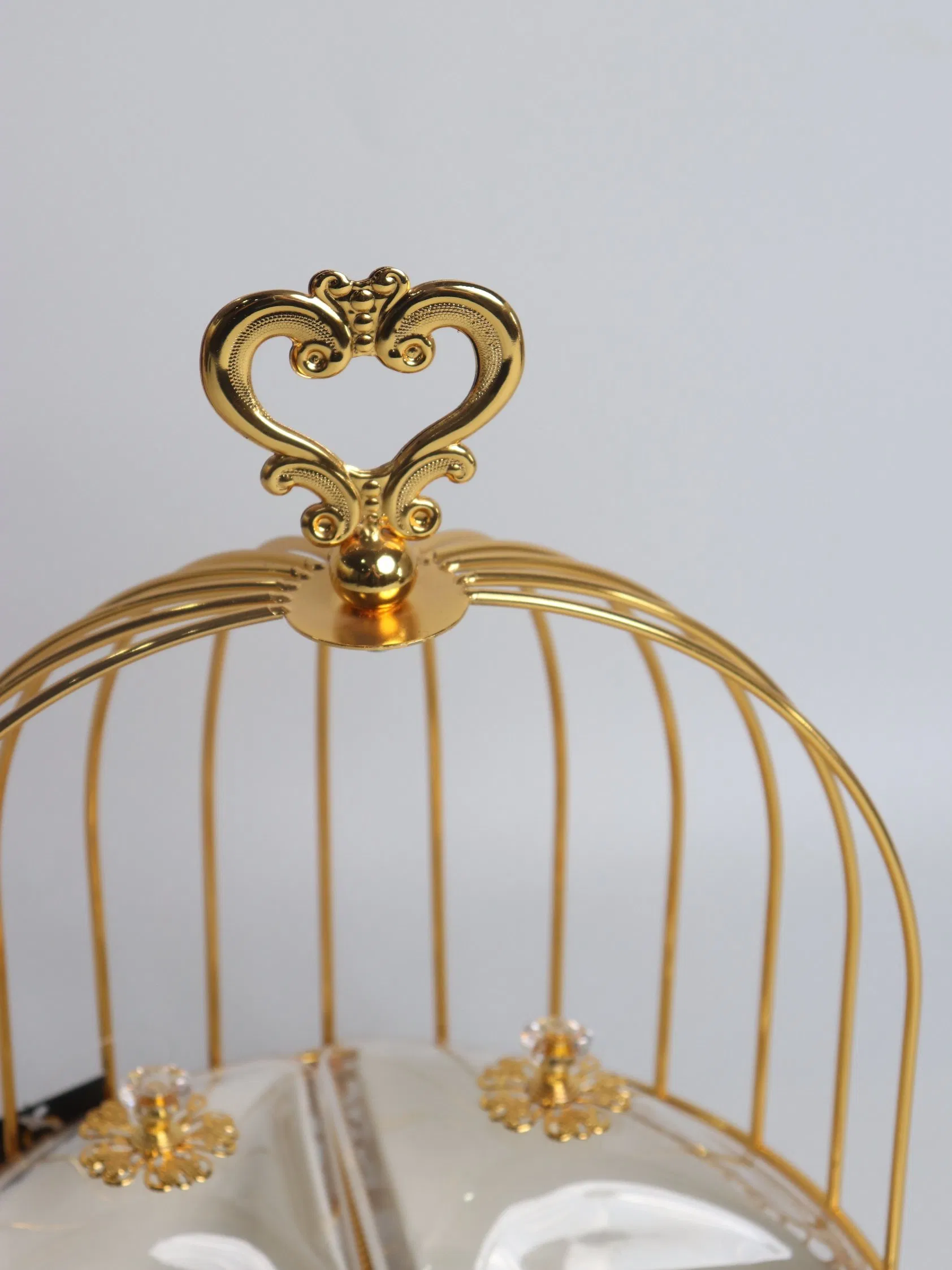 Kitchenware Gold Plated Iron Tray with Plastic Bowl Set Candy Tray