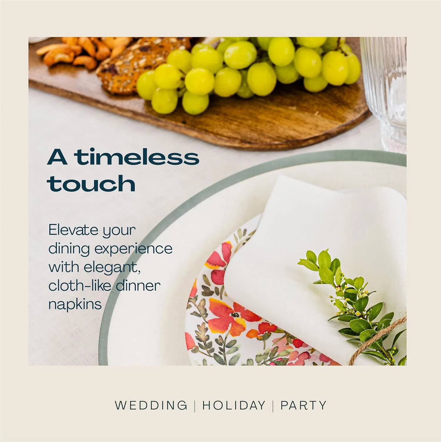 Custom Logo Dinner Napkins Eco-Friendly for Weddings Hotel