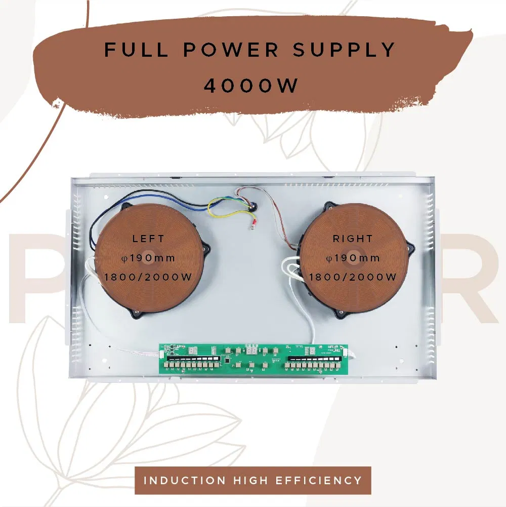 Built in Double Induction Cooktop 2000W Digital Electric Sensor Touch Stove