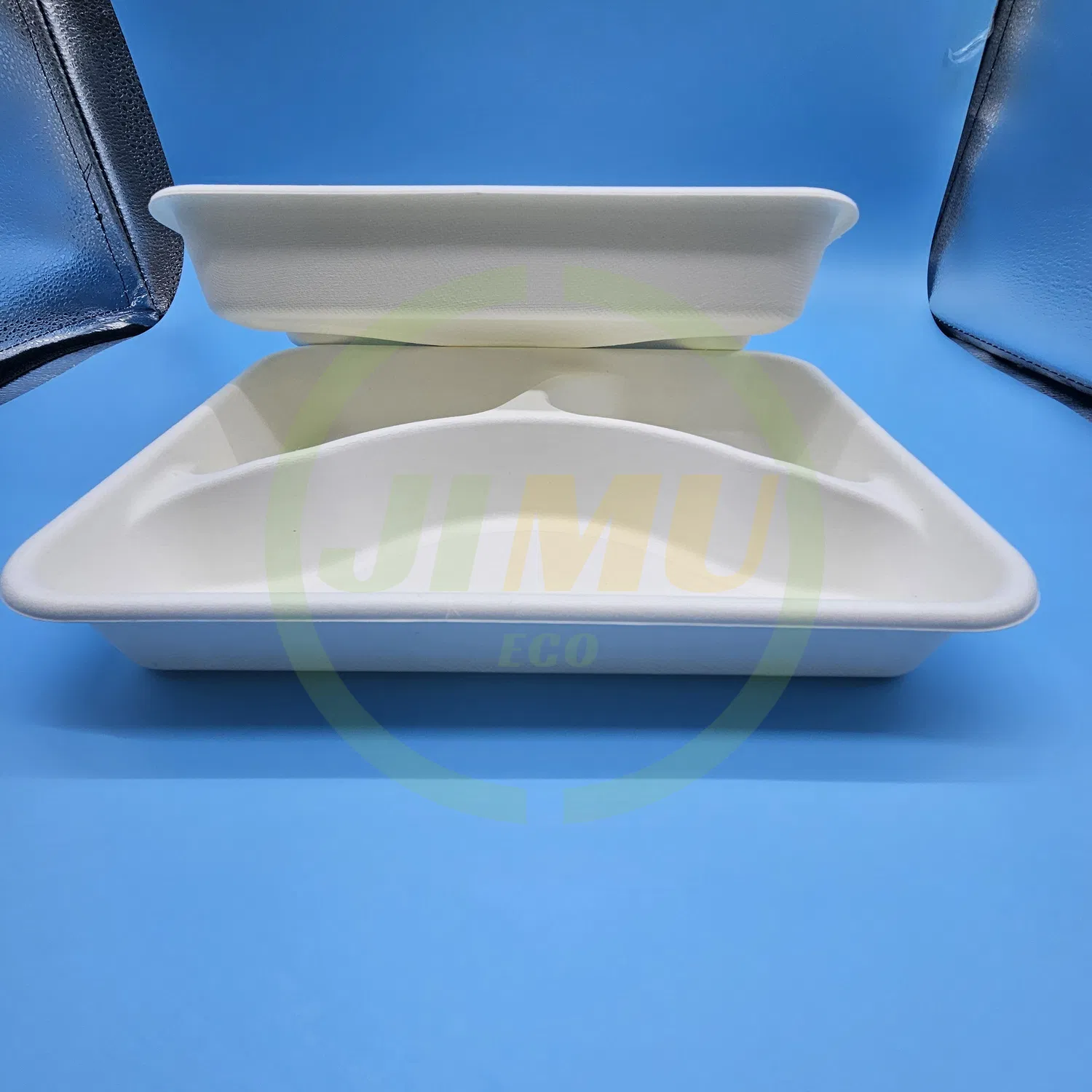 3 Compartment Tray Disposable Biodegradable Sugarcane Bagasse Party Tableware Lunch Food Box