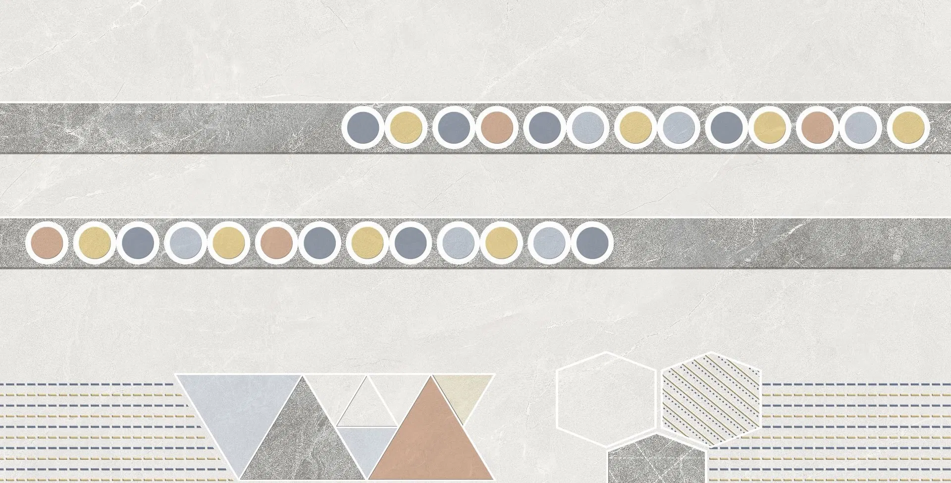 Stone Imitation Texture Porcelain Tiles Synthetic Palm Contemporary Pattern Tile