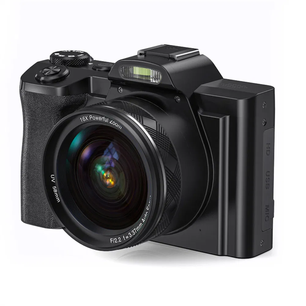 DC-201s 3.5 Inch IPS Screen 5K Digital Camera, 6 Axis Anti Shaking Camcorder 16X Digital Zoom Video Recorder - EU Plug