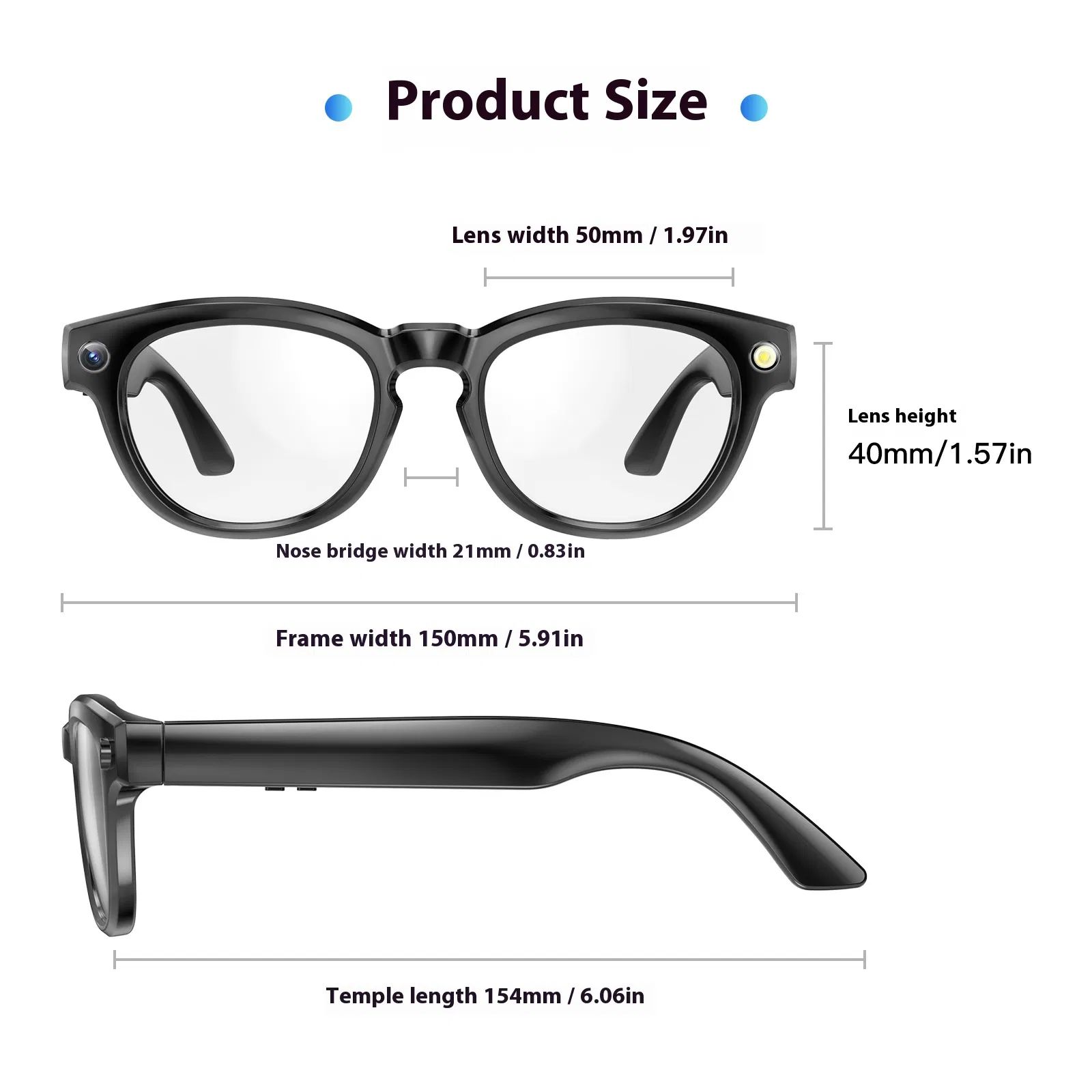 Newest Fashion Intelligent Eyewear with Camera Outdoor Photography Lenses Step Count Calories Distance Record Ai Smart Glasses