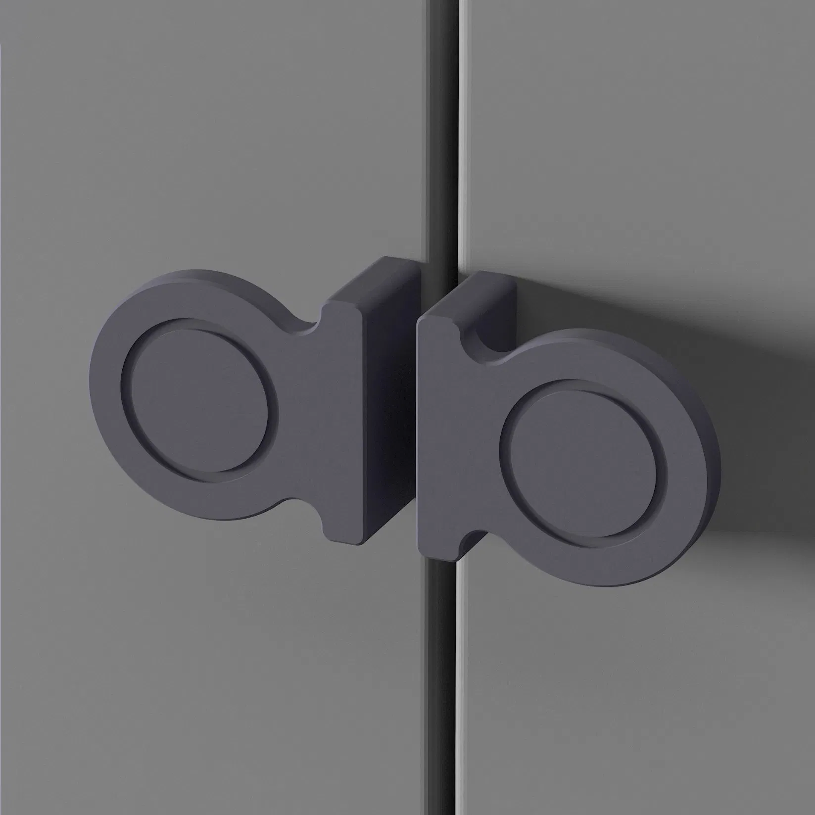 Brushed Gold Long Wardrobe Door Handle Gray Furniture Cabinet Round Pull Handles